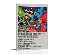 HAUSRENWRHHT Blink-182 The Mark Tom And Travis Show Poster Wall Art Canvas Cover Aesthetic Vintage Poster Decorative Painting for Living Room Bed Room 12x18inch(30x45cm) Frame-style