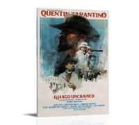 HAUSRENWRHHT Django Unchained Poster Wall Art Canvas Cover Aesthetic Vintage Poster Decorative Painting for Living Room Bed Room 08x12inch(20x30cm) Frame-style