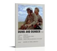 HAUSRENWRHHT Dumb And Dumber Poster Wall Art Canvas Cover Aesthetic Vintage Poster Decorative Painting for Living Room Bed Room 16x24inch(40x60cm) Frame-style