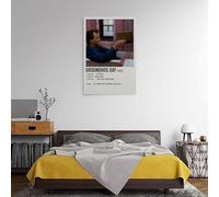 HAUSRENWRHHT Groundhog Day Poster Wall Art Canvas Cover Aesthetic Vintage Poster Decorative Painting for Living Room Bed Room 12x18inch(30x45cm) Frame-style