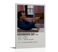 HAUSRENWRHHT Groundhog Day Poster Wall Art Canvas Cover Aesthetic Vintage Poster Decorative Painting for Living Room Bed Room 08x12inch(20x30cm) Frame-style