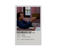 HAUSRENWRHHT Groundhog Day Poster Wall Art Canvas Cover Aesthetic Vintage Poster Decorative Painting for Living Room Bed Room 08x12inch(20x30cm) Unframe-style