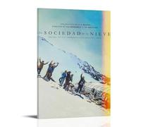 HAUSRENWRHHT La Sociedad De La Nieve Poster Wall Art Canvas Cover Aesthetic Vintage Poster Decorative Painting for Living Room Bed Room 12x18inch(30x45cm) Frame-style