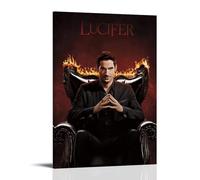 HAUSRENWRHHT Lucifer Poster Wall Art Canvas Cover Aesthetic Vintage Poster Decorative Painting for Living Room Bed Room 12x18inch(30x45cm) Frame-style