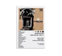 HAUSRENWRHHT Slum Village Album Fantastic, Vol. 2 Poster Wall Art Canvas Cover Aesthetic Vintage Poster Decorative Painting for Living Room Bed Room 16x24inch(40x60cm) Unframe-style