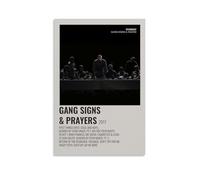 HAUSRENWRHHT Stormzy Gang Signs & Prayers Poster Wall Art Canvas Cover Aesthetic Vintage Poster Decorative Painting for Living Room Bed Room 20x30inch(50x75cm) Unframe-style