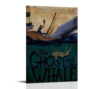 HAUSRENWRHHT The Ghost And The Whale Poster Wall Art Canvas Cover Aesthetic Vintage Poster Decorative Painting for Living Room Bed Room 08x12inch(20x30cm) Frame-style