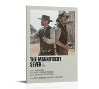 HAUSRENWRHHT The Magnificent Seven Poster Wall Art Canvas Cover Aesthetic Vintage Poster Decorative Painting for Living Room Bed Room 16x24inch(40x60cm) Frame-style