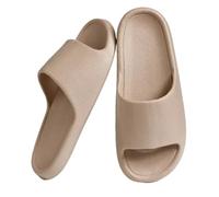 Hausschuhe Fashion Women Summer Flat Lightweight EVA Home Bathroom Slippers Comfort Massage Couples Indoor Slides Shower Shoes Chaussons(Khaki,38-39)