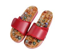 Hausschuhe Shower and Bath Shoes Acupressure Massage Slippers Therapeutic Foot Reflex Zone Massage Sandals for Foot Acupuncture Massage Shiatsu Arch Pain Relief Fit Women Slippers Chaussons(35-36)