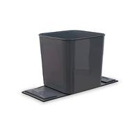 HAUSSIMPLE Car Trash Bin Spill Proof Plastic Rubbish Bins Auto Garbage Container Basket Bin Organizer 1.4 Gallon with Stability Flap for Cars and Trucks (Gray without Trash Bags)