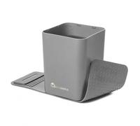 HAUSSIMPLE Car Trash Can for Vehicles Leakproof Compact Garbage Bin w/Stability Flap, Anti-Slip Base, Portable Trash Holder for Cars, Trucks, SUVs, Minivans (Gray, Medium)