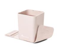 HAUSSIMPLE Car Trash Can for Vehicles Leakproof Compact Garbage Bin w/Stability Flap, Anti-Slip Base, Portable Trash Holder for Cars, Trucks, SUVs, Minivans (Mocha, Medium)