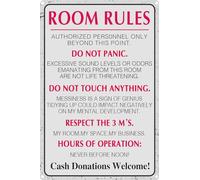 Haustalk Room Sign For Teen Girls Bedroom Door Decor Girl Room Rules Signs Dorm Wall Accessories Cool Things For Teens Funny Metal Tin Signs Gaming Room Decor Teen Boy Room Art Poster 8x12 Inch