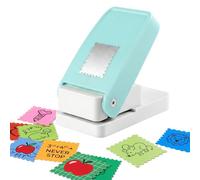 HAUSTGO Postage Stamp Punch - Creates 1.5"x1.25" Rectangle Stamp Shapes - Ideal for Card Making, Scrapbooking, Junk Journals, Paper Crafts, Planner Inserts, and More Projects