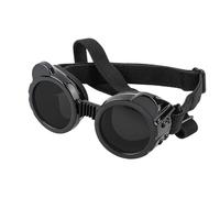 Hàustier Sunglasses UV Protection - Panda Style Dog Glasses, Anti-Fog Windproof Cat Headband, UV Block Sunglasses for Small Medium Dogs | for Outdoor Accessories
