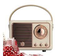 Haut-parleur Rétro Sans Fil 7x11x5 Cm - Enceinte Portable Style Vintage And ABS - Mini Haut-parleur Décoratif Pour Desk Cuisine Dortoir Extérieur Fête Camping Randonnée Adolescents