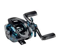 HAUT TON Baitcasting Fishing Reels,Snow Demon Beginner's Edition,Baitcaster Reel,17.64 Lbs Max Drag,7.2:1 Gear Ratio 4+1BB,Carbon Fiber Frame Blue,Right