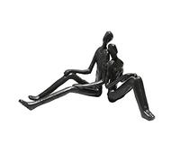 Haute Collage Dreaming Couple Sculpture in Bronze Colour True Love Ornament Solid Metal (Cast Iron) Statue 20x10 cm(8x4 inch) Romantic Couple in Love Shadow Figure
