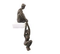 Haute Collage Emotive Figurines Modern Wall Hanging (Faith (Man holding a hanging woman))