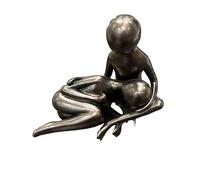 Haute Collage Modern Abstract - A Tender Embrace Sculpture depicting unconditional love comfort care togetherness (Bronze)