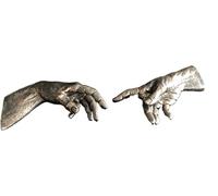 Haute Collage Set of 2 large Hands The Miraculous Touch The Creation of Adam Michelangelo Inspired Sculpture
