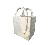 Haute Collage White Bag Vase Table Decor (Bag)