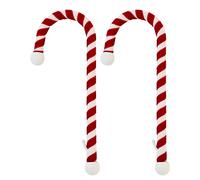 Haute Decor Candy Cane Stocking Holder : 2 Pack : Velvet Finish