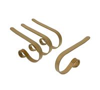 Haute Decor The Original MantleClip Stocking Holder - 4 Pack (Textured Gold) - - Hang Christmas Stockings Safely and Securely from Mantels Up to 3 Inches Thick