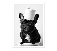 Haute Dog Couture Animal Toilet Poster, Funny Bathroom Wall Art Print Animals, Funny Wall Art Decor, A4 (Print Only) - 29.7x21cm
