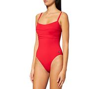 Haute pression A1001 - Maillot de bain une pièce - Uni - Femme - Rouge,FR: 44 (Taille faricant: 44)
