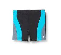 Haute Pression Boys Swim Nappy, Black/Grey/Turquoise, 12 Years