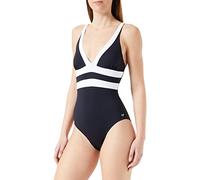 HAUTE PRESSION Women's T1003 CO1 One Piece Swimsuit, Noir et Blanc,