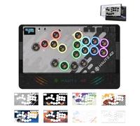 Haute42 Leverless Controller Arcade Stick: Haute42 C-AT Black Leverless Arcade Stick Street Fight for PC/PS3/PS4/Switch Game,Arcade Controller with Cable Security Clasp & TURBO Support Hot Swap & SOCD