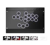 Haute42 Leverless Controller for Arcade Gaming: C16 Magnetic Detachable Series - Aluminum Alloy Base with Acrylic Panel - Laser-Engraved Wrist Rest - Custom RGB Controller for PC/Switch/PlayStation