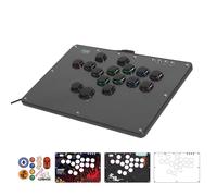 Haute42 Leverless Controller U16 for Arcade Gaming: DIY Graffiti Panel - Retro Rims Series U16 - 16 Keys Crystal Low-Profile Switch - Custom RGB Controller for PC/Switch/PlayStation