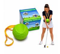 Hautech Golf Swing Training Aid Ball - Forearm Connection Trainer for Consistent Impact & Accurate Swings | Correct Slicing, Scooping & Chicken Wing | Adjustable Lanyard for Men, Women & Juniors