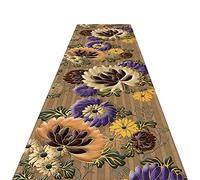 HAUTHE Indoor Hallway Runner Washable, Traditional Non Slip Floor Mat with Floral Scroll Pattern, Kitchen Entryway Carpet, Extra Long Accent Area Rugs (Size : 60cm x 200cm (2ft x 6.6ft))
