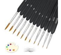 hautllaif 11 Pcs Fine Paint Brushes Artist Painting Brushes, Versatile Miniature Brush Set for Fine Detailing & Art Painting - Perfect for Acrylic, Watercolor, Oil and Gouache Paints