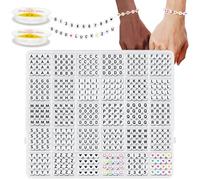 hautllaif 1520 Pcs Letter Alphabet Beads Kit,A-Z 7mm Acrylic 30 Patterns Assorted Alphabet Beads for Jewelry Making Bracelets Necklaces Key Chains DIY Handcrafts (1520)