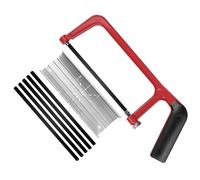 HAUTMEC 150mm Junior Hacksaw & Mitre Block Set Adjustable Angle Cutting Corner Saw with 5 Extra High-Carbon Steel Bi-Metal Blades HT0262-SA