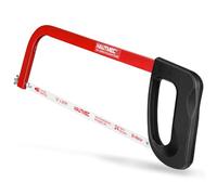 HAUTMEC 300mm High-Tension Junior Hacksaw, Lightweight Hack Saw Frame with 24 TPI Bi-Metal HSS Blade, Adjustable Tension Hand Saw for Cutting Metal, Steel Pipe, PVC, and Wood - HT0398