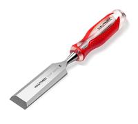 HAUTMEC 32mm Wood Chisel for Woodworking, Full Tang Drop-Forged CR-V Steel Beveled Edge Blade with Ergonomic Non-Slip Handle and Heavy-Duty Strike Cap