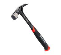 HAUTMEC 600g Framing Hammer, One-Piece Forged Steel Anti-Vibration Roofing Hammer with Milled Face, Magnetic Nail Starter & Side Nail Puller, 1070101