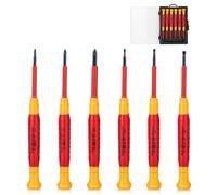 HAUTMEC 6Pcs Precision Screwdriver Set, Mini Insulated Screwdriver with Slotted and Phillips Magnetic Tip HT0313