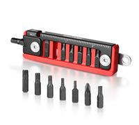 HAUTMEC 7 in 1 Bike Multitool with Hex Wrenches, Screwdrivers, Ruler, Joint Levers, Key Ring for Bike Repair Tool Kit Christmas Gifts for Him Husband Birthday Gifts from Daughter Son Wife Kids,HT0420