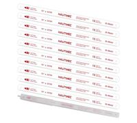 HAUTMEC Bi-Metal Hacksaw Blades 250mm, 10-Pack 18 TPI Replacement Blades with High-Speed Steel Teeth & Shatter Resistant Spring Steel Back, Pro Metal Cutting Blades for 10" Hack Saw Frame - HT0119