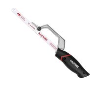 HAUTMEC Compact Hacksaw, 250mm Junior Hacksaw with Bi-Metal HSS Blade, Aluminium Frame, Cutting Guide Design, Small Hand Saw for Cutting Metal, Plastic, PVC & Wood, Ideal for Tight Spaces - HT0309