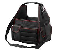 HAUTMEC Foldable Electrician Tool Bag, 18-Pocket Open Top Portable Tool Tote with Adjustable Shoulder Strap, Water-Resistant & Durable - HT0143