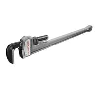 HAUTMEC Heavy-Duty Straight Pipe Wrench, 900mm (36 Inch) Non-Slip and Rust-Proof Plumbing Wrench, Heat-Treated Floating Hook Jaw and Light-Weight Cast Aluminum Wide I-Beam Handle HT0188-PW